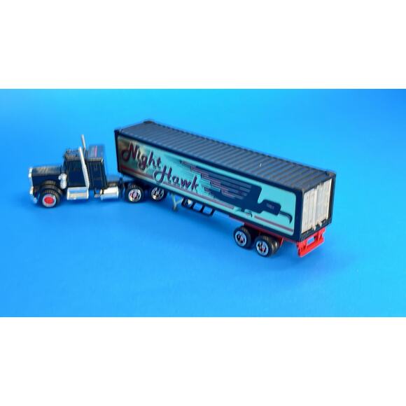 Majorette France Kenworth 604 NIGHT HAWK Semi Truck Trailer Vintage HO Scale - Picture 10 of 16